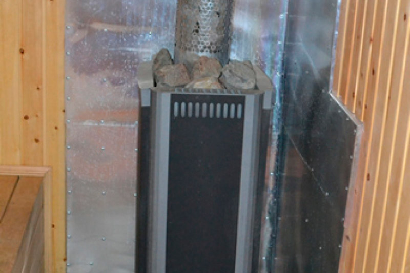 Печка в бане на дровах